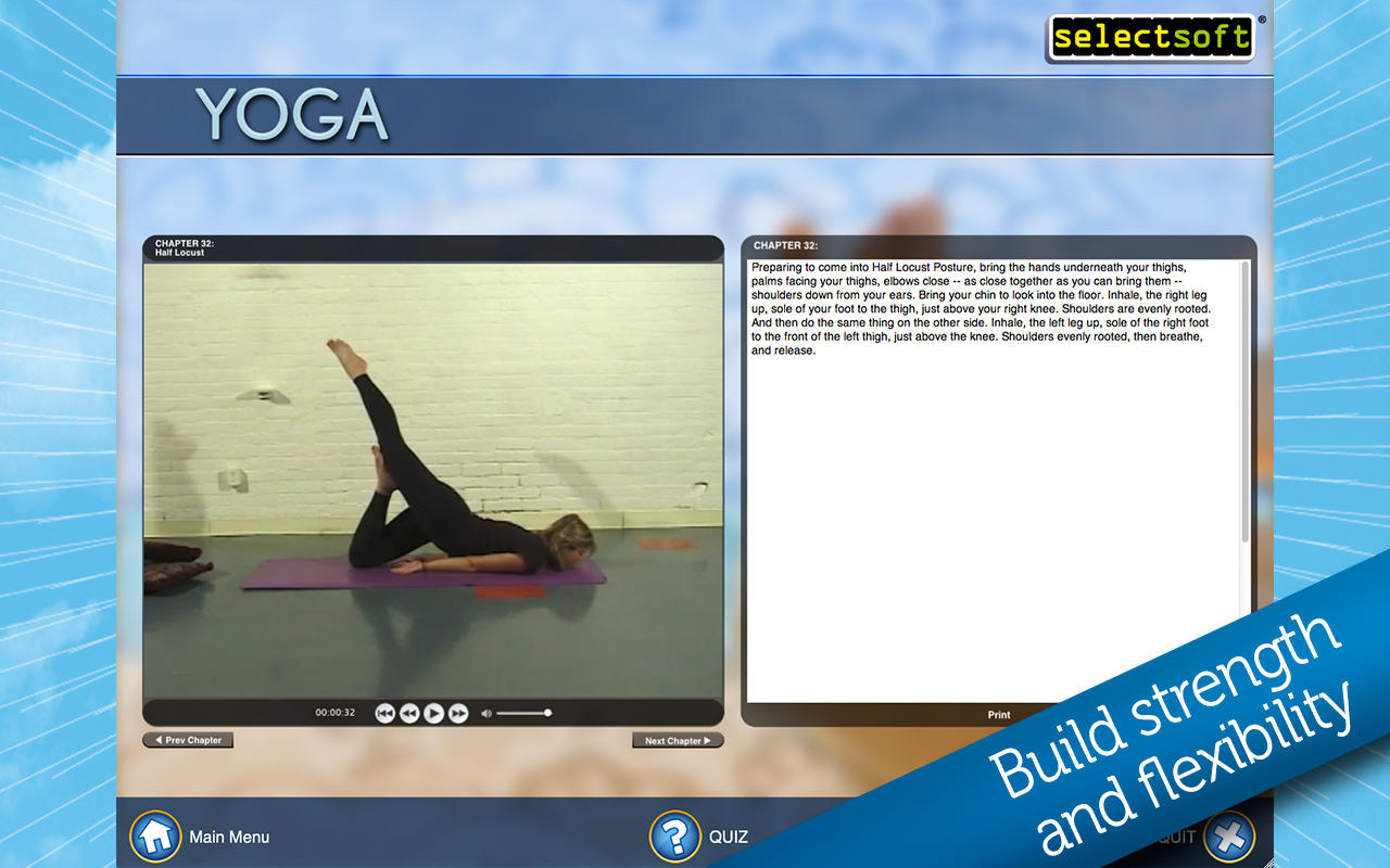 Yoga Exercises With A Home Workout Trainer 1.0 : Main Window