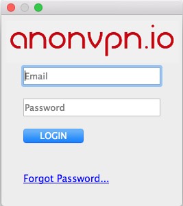 AnonVPN 1.0 : Main window