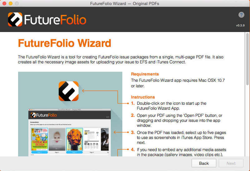 FutureFolio Wizard 0.3 : Main Window