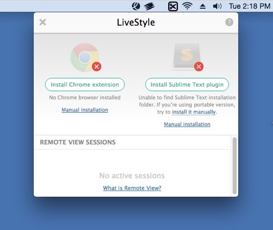 LiveStyle 1.0 : Main window