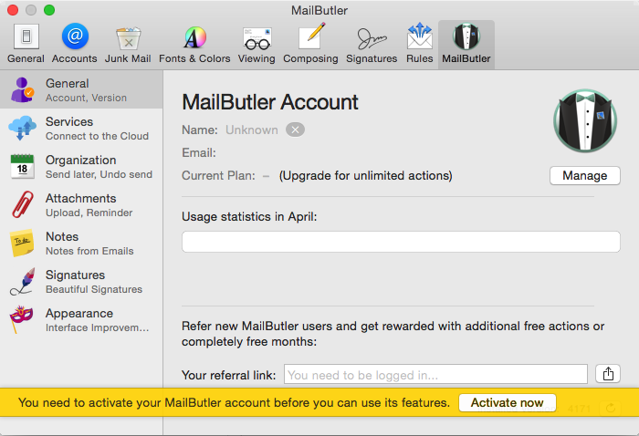 MailButler 4272.0 : Preferences
