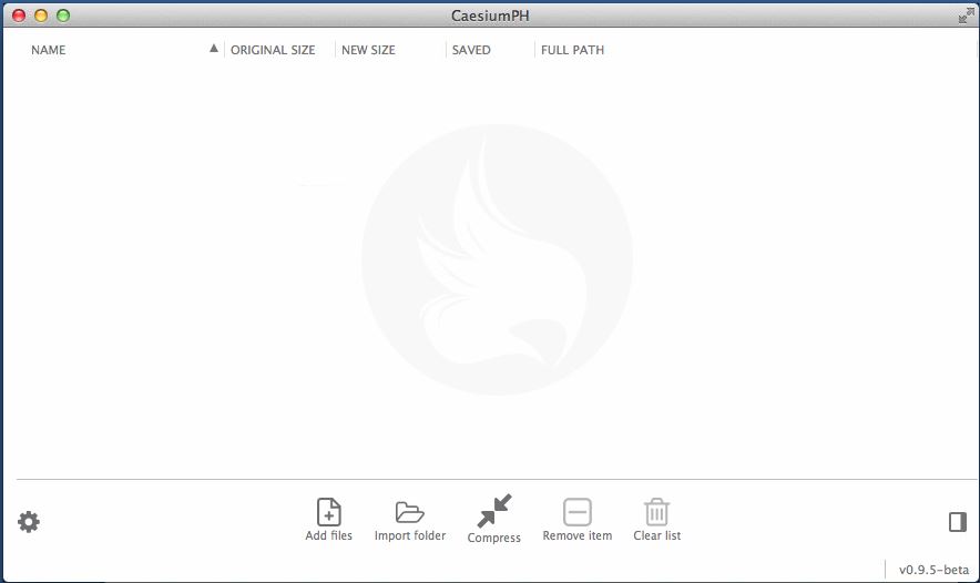 CaesiumPH 0.9 beta : Main window