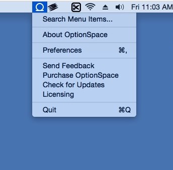 OptionSpace 1.0 : Main window