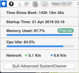 Advanced SystemCleaner Pro 1.6 : Monitoring CPU & Memory & Network