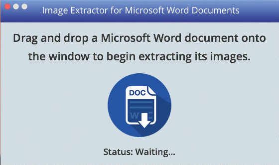 Image Extractor for Microsoft Word Documents 1.0 : Main Window