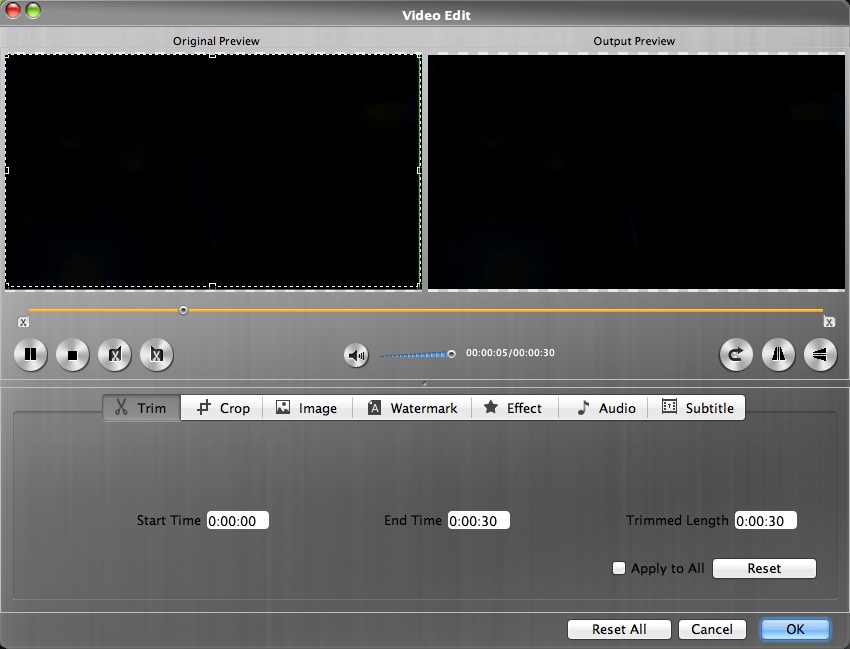 Bigasoft iMovie Converter 5.0 : Editing Input Video File