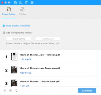 Combine PDFs