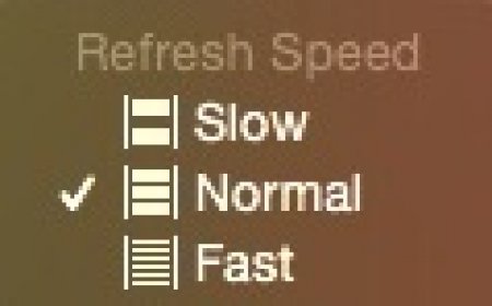 Selecting Refresh Speed