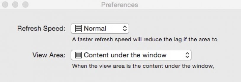 Preferences Window