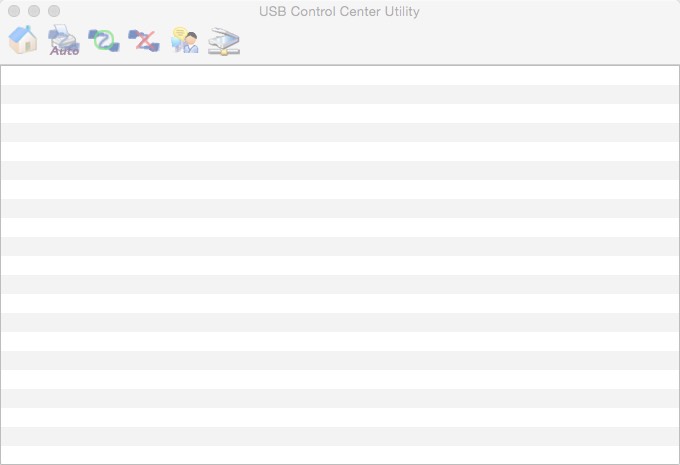 USB Control Center Utility : Main window