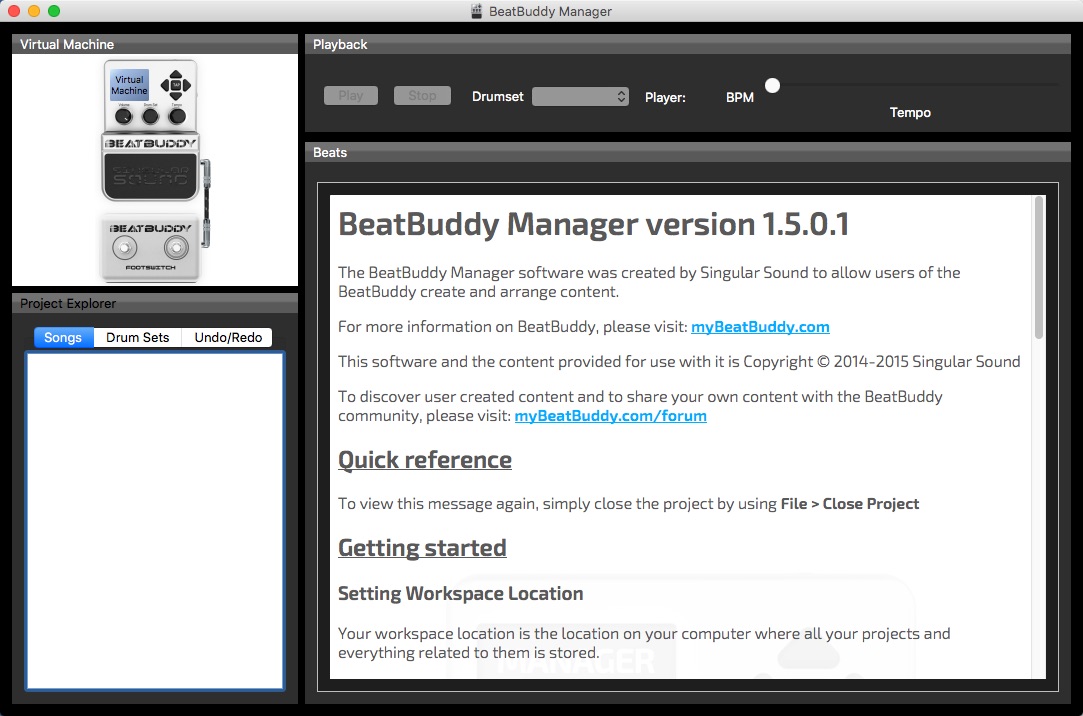 BeatBuddy Manager 1.5 : Main window
