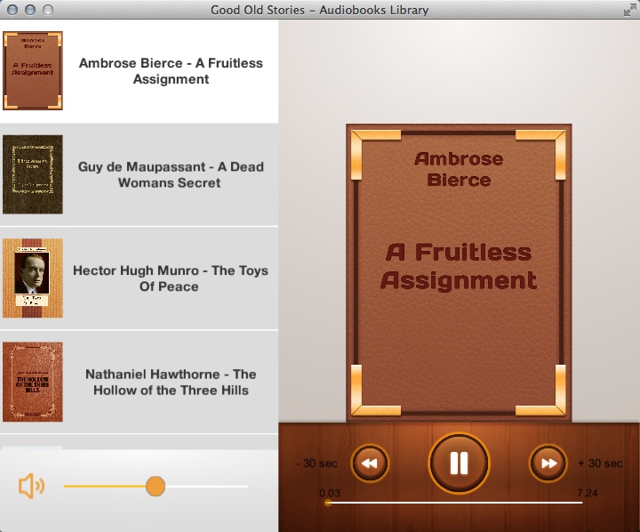 Good Old Stories - Audiobooks Library 2.5 : Main Window