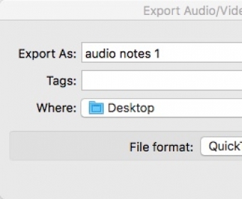 Exporting Audio Note