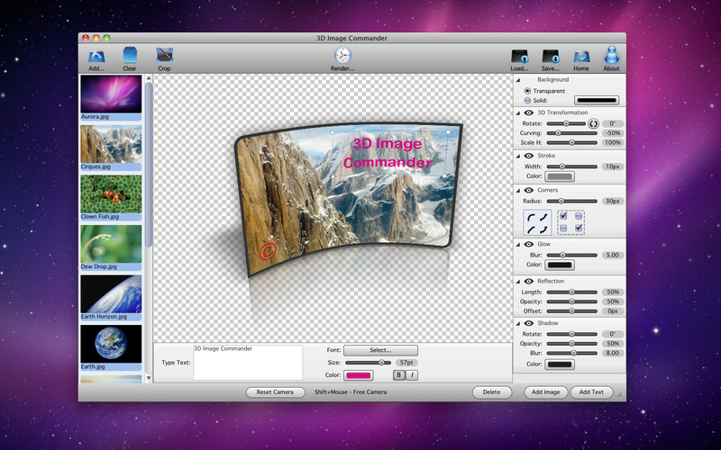 3D Image Commander 2.2 : 3D Image Commander screenshot