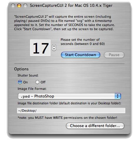 ScreenCaptureGUI 2 2.0 : Main window