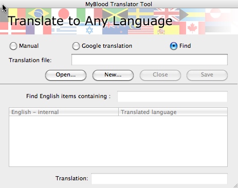 MyBlood Translator Tool 1.3 : General View