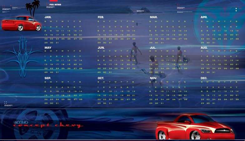 desktopADvantage Calendar 1.3 : Main window