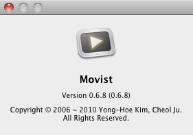 Movist 0.6 : About window