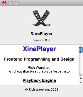 XinePlayer 0.3 : About