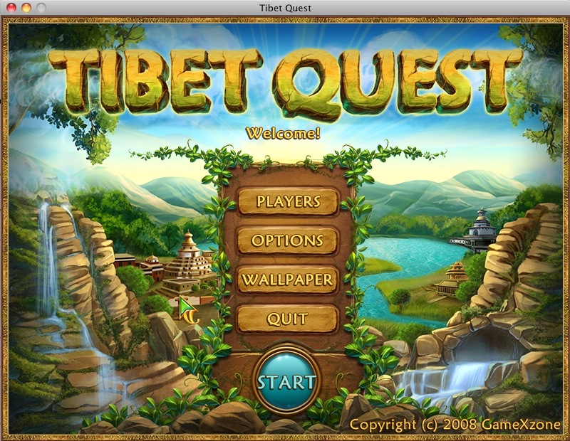 Tibet Quest : Main menu