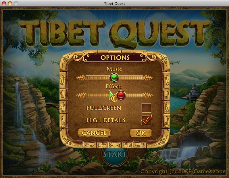 Tibet Quest : Options