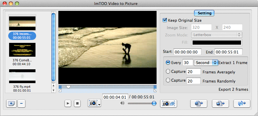 ImTOO Video to Picture 1.0 : Main Window