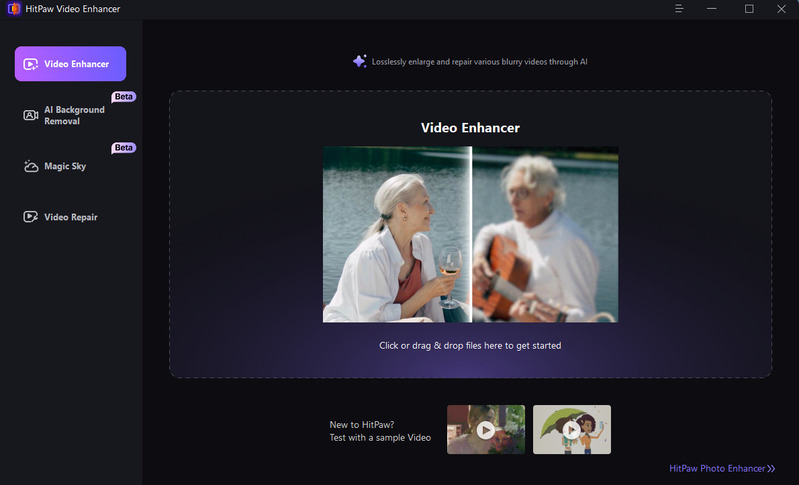 HitPaw Video Enhancer for Mac 3.0 : The interface of HitPaw Video Enhancer for Mac