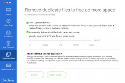 Duplicate Files Options