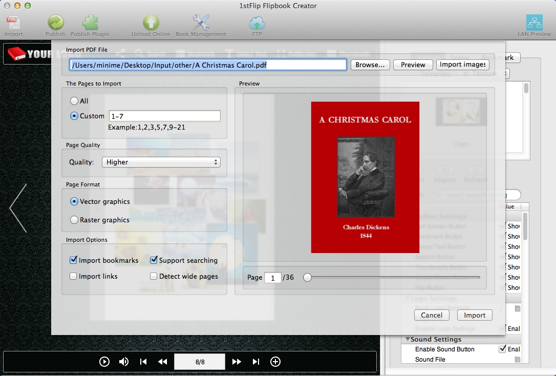 1stFlip Flipbook Creator 2.5 : Importing PDF File