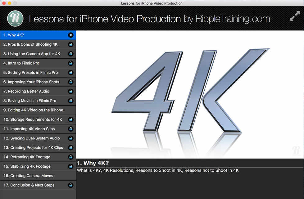 Lessons for iPhone Video Production 1.0 : Main Window