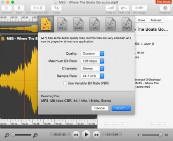 Exporting Audio File