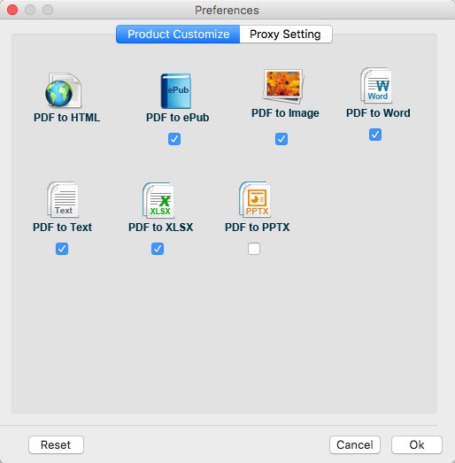 Coolmuster PDF Converter Pro for Mac 2.1 : Output Options