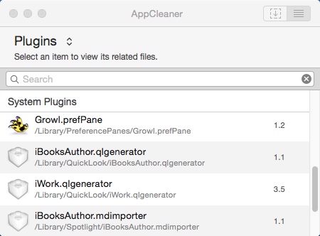AppCleaner 3.3 : Plugins List