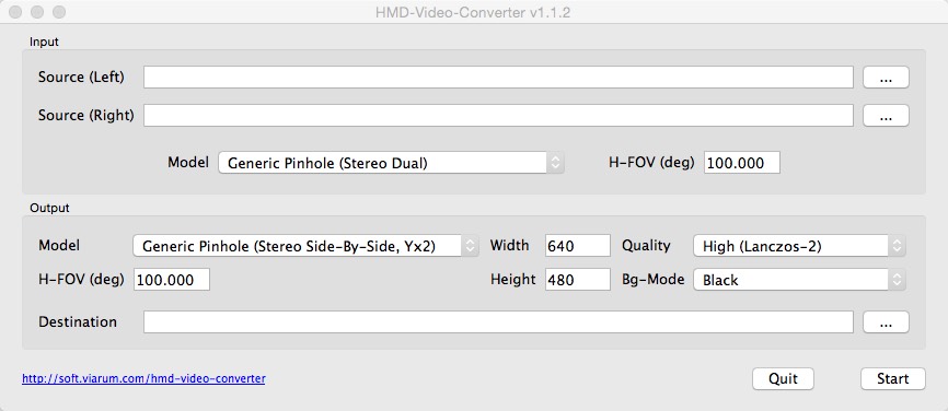 HMD-Converter 1.1 : Main window