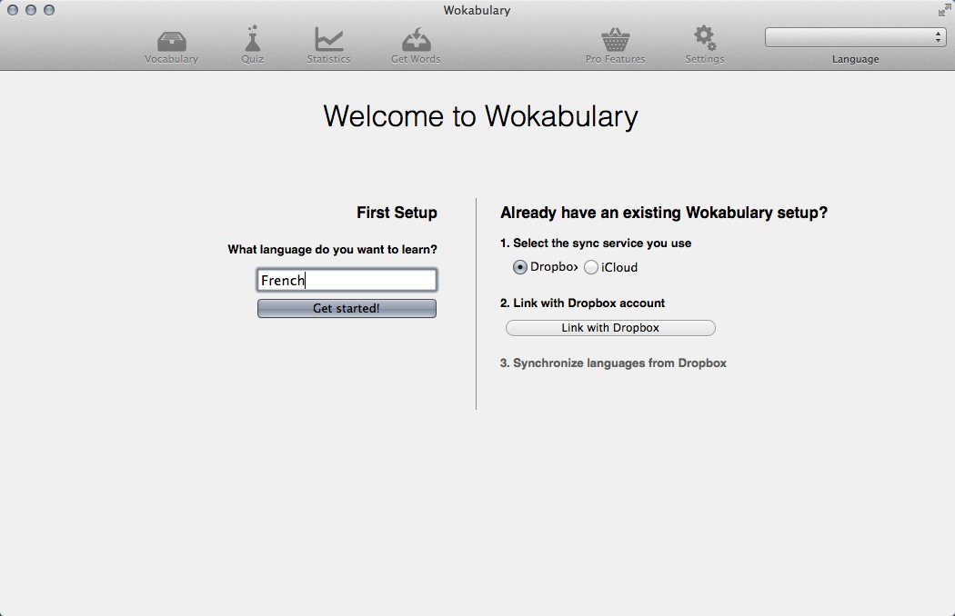 Wokabulary 3.6 : Welcome Window