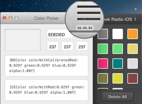 Cool Color Picker 1.4 : Main Window