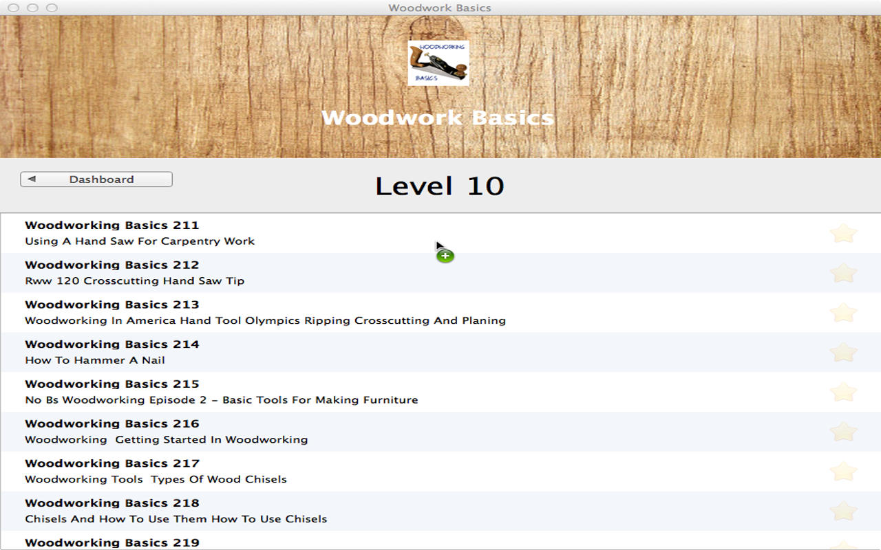 Woodwork Basics 1.0 : Main Window