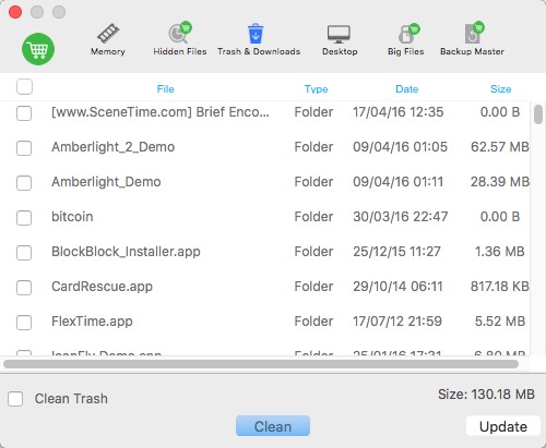 CleanZilla 4.5 : Trash & Downloads Options