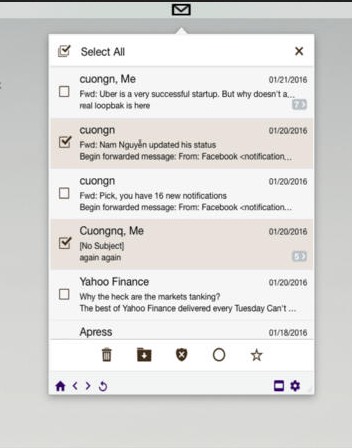 MenuTab for Yahoo 2.2 : Main window