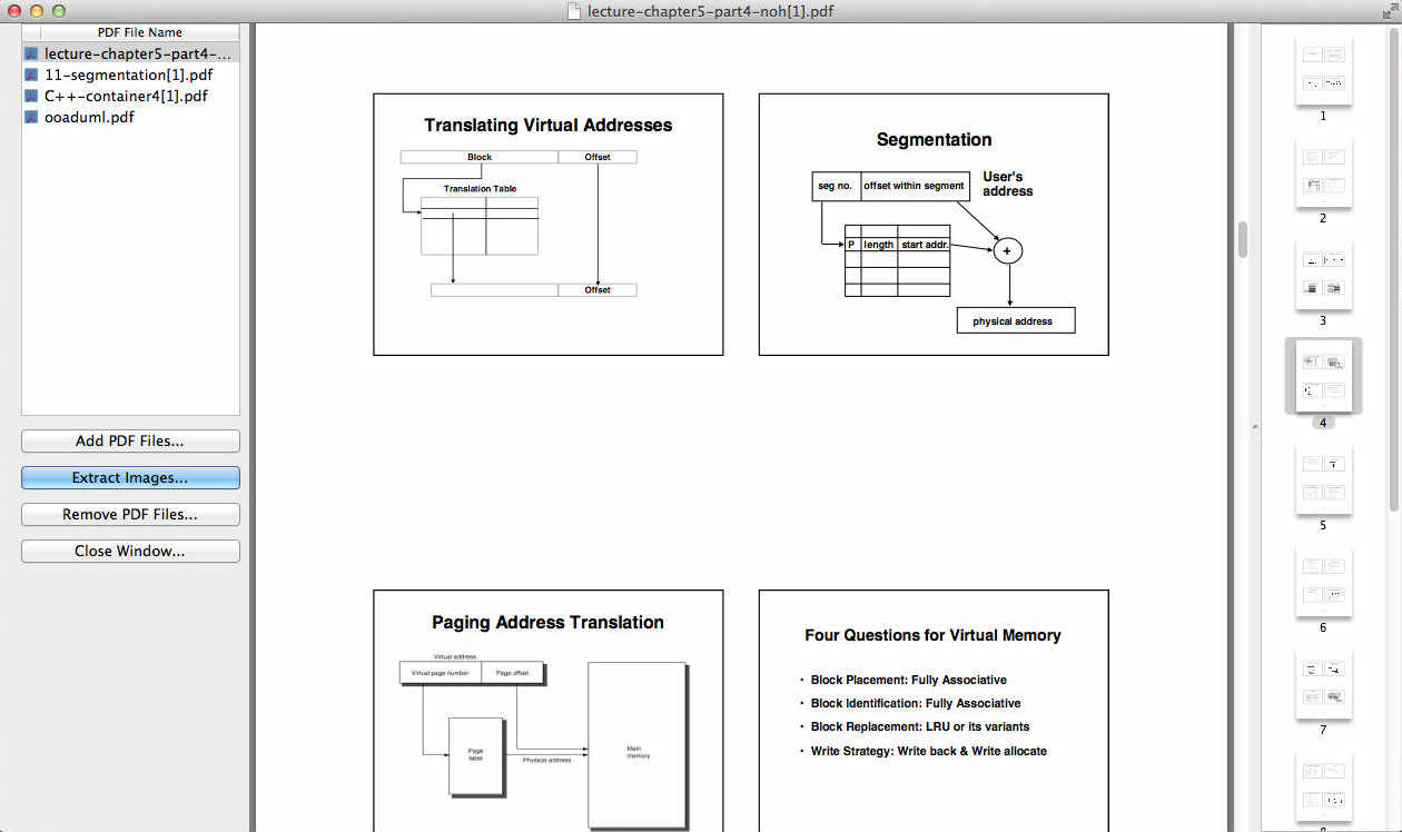 PDF File Image Extractor 1.0 : Main Window
