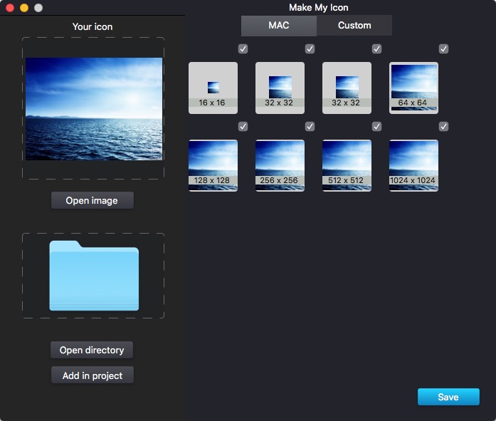 Make My Icon 2.3 : Generate Mac Icons