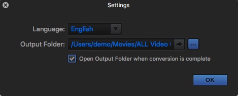ALL Video Converter FREE 1.0 : General Preferences