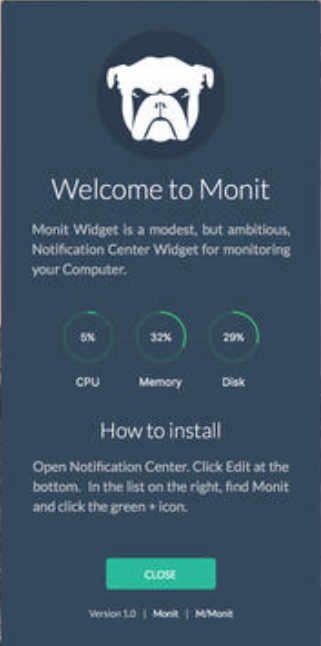 Monit 1.0 : Main Window