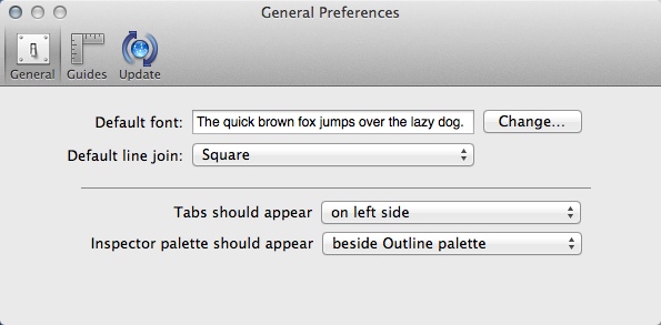 Shapes 4.6 : Preferences Window