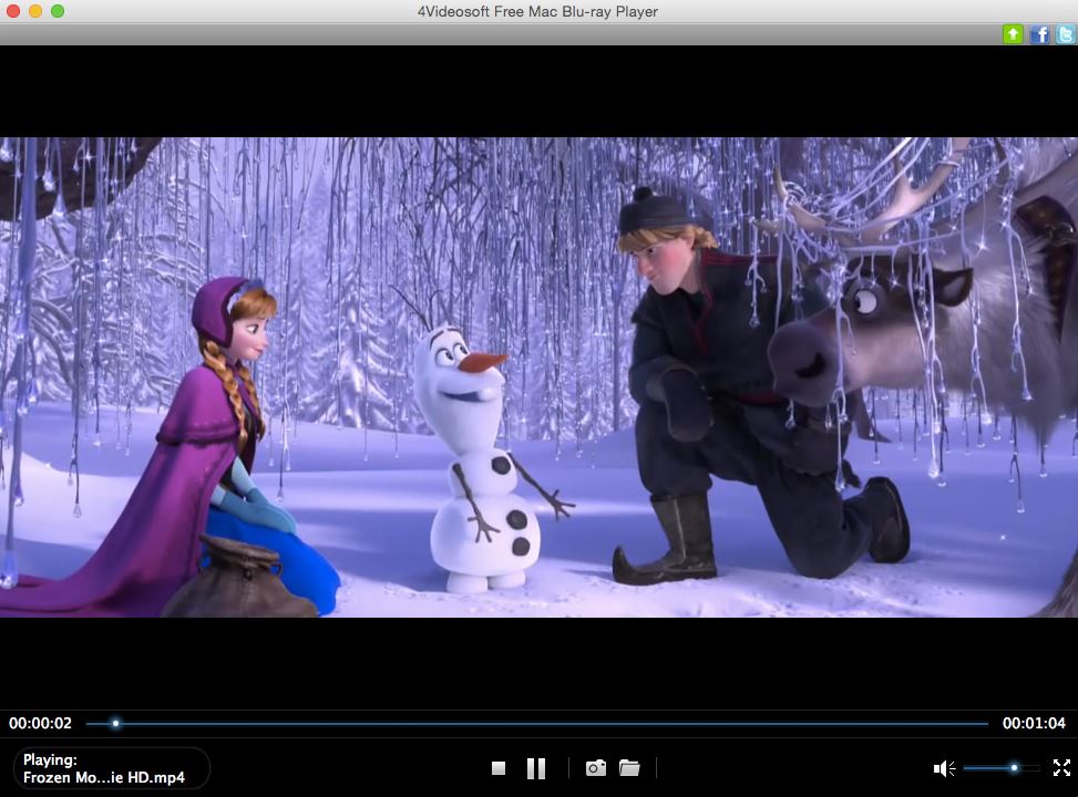 4Videosoft Free Mac Blu-ray Player 6.1 : Main Window