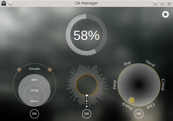 Zik Manager 1.3 : Main window
