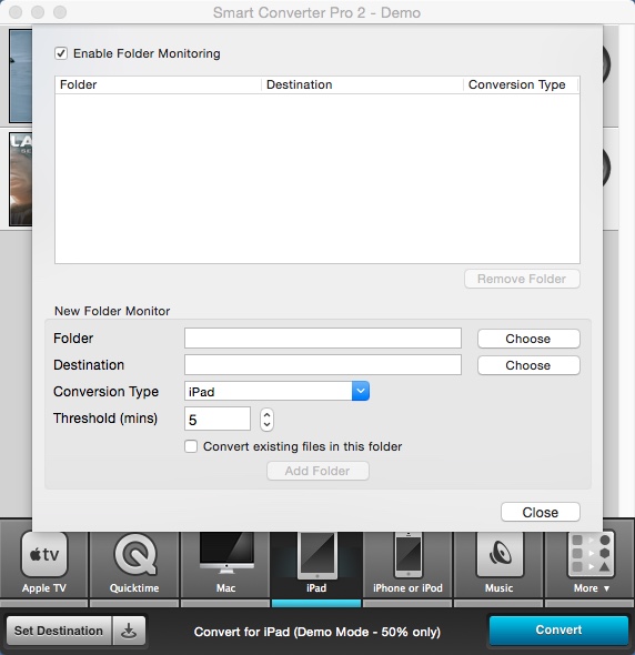 Smart Converter Pro 2.3 : Importing Folder For Monitoring