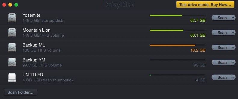 DaisyDisk 4.2 : Main Window