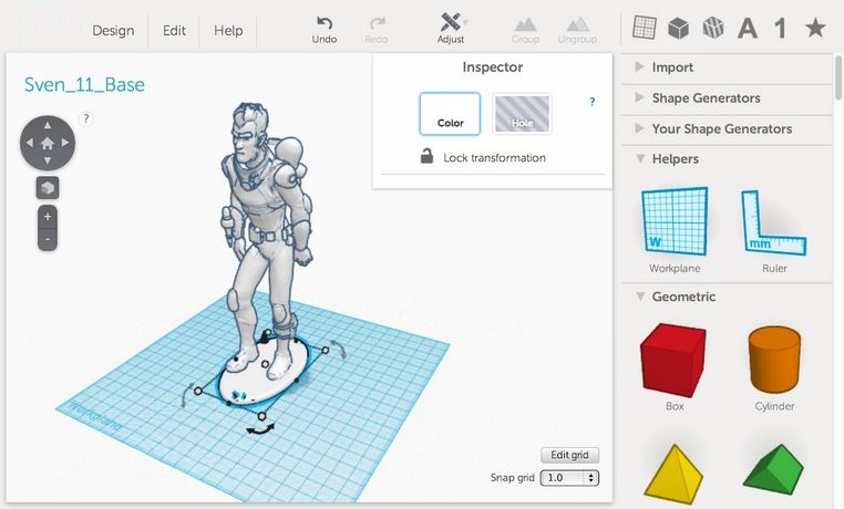 3D Create & Print 1.0 : Main Window