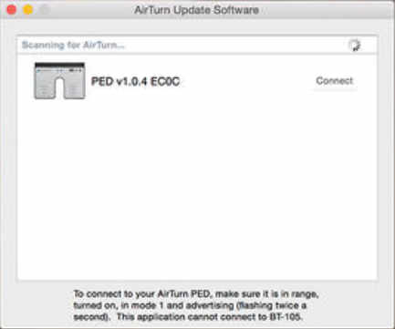 AirTurn PED Manager 1.1 : Main Window